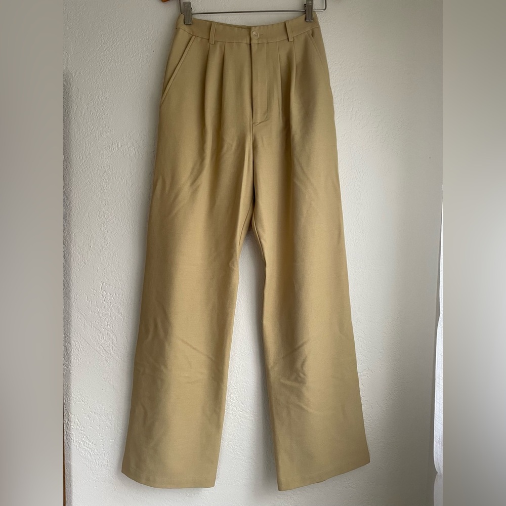 Reformation Mason Pant in Sunshine Yellow